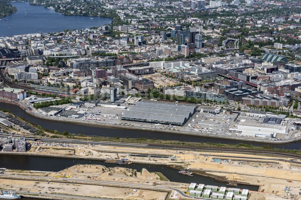 Hamburg aus der Vogelperspektive: Großhandelszentrum für Blumen , Obst und Gemüse in Hamburg, Deutschland