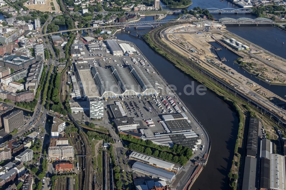 Luftbild Hamburg - Großhandelszentrum für Blumen , Obst und Gemüse in Hamburg, Deutschland