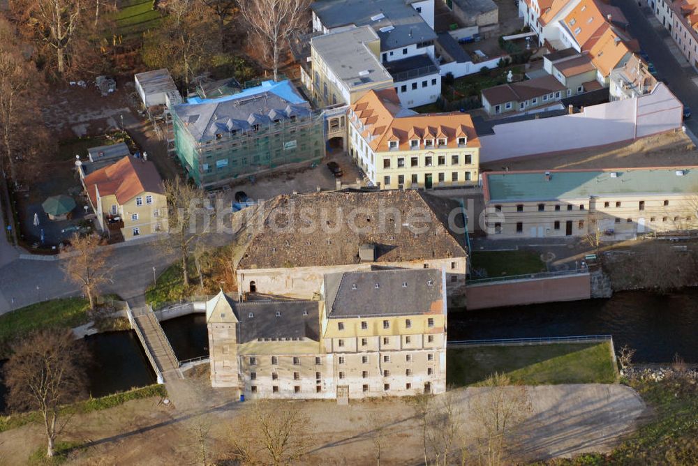 Grimma aus der Vogelperspektive: Großmühle Grimma