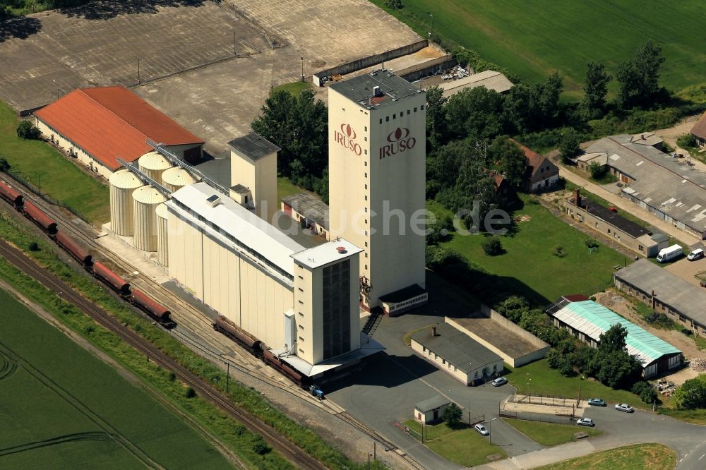 Weißensee aus der Vogelperspektive: Großsilo in Weißensee im Bundesland Thüringen