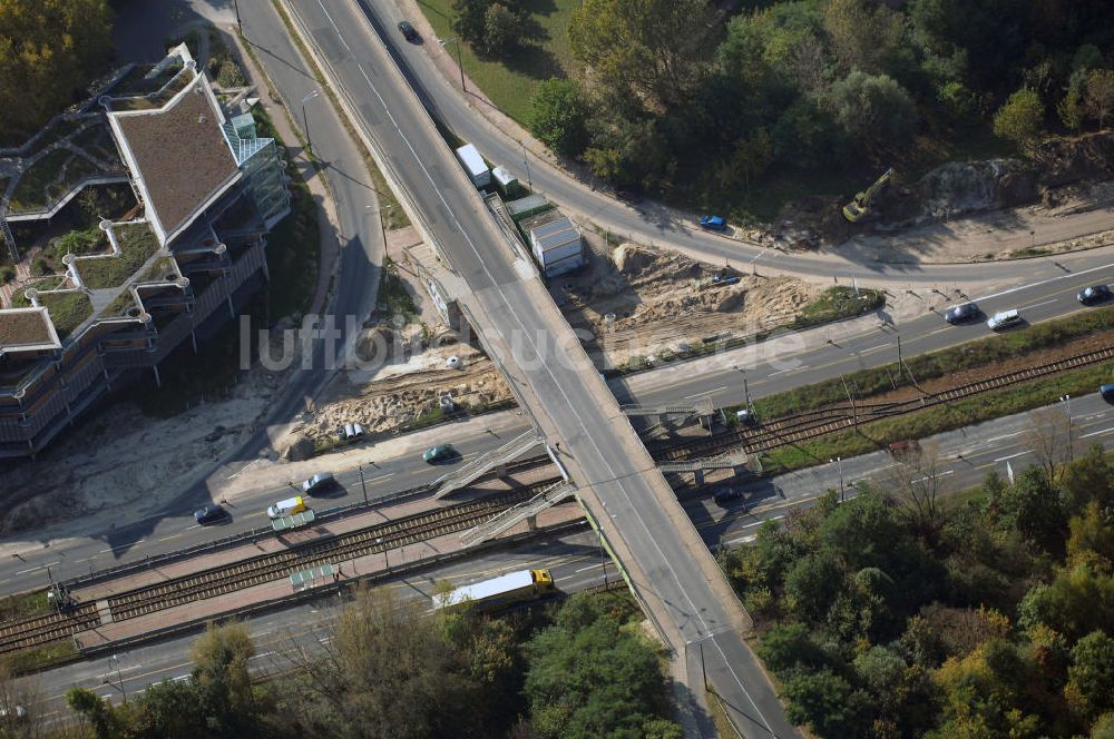 Luftbild POTSDAM - Größstes Potsdamer Verkehrsprojekt, die Sanierung der Humboldtbrücke