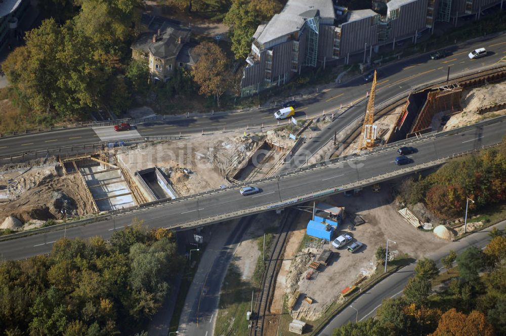 POTSDAM aus der Vogelperspektive: Größstes Potsdamer Verkehrsprojekt, die Sanierung der Humboldtbrücke