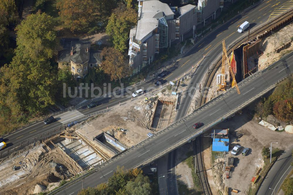 Luftbild POTSDAM - Größstes Potsdamer Verkehrsprojekt, die Sanierung der Humboldtbrücke