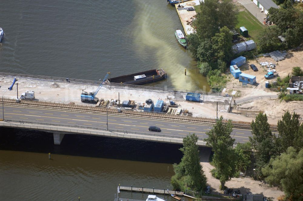 Luftbild POTSDAM - Größstes Potsdamer Verkehrsprojekt, die Sanierung der Humboldtbrücke