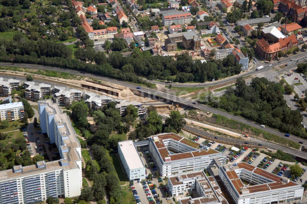 Luftbild POTSDAM - Größstes Potsdamer Verkehrsprojekt, die Sanierung der Humboldtbrücke