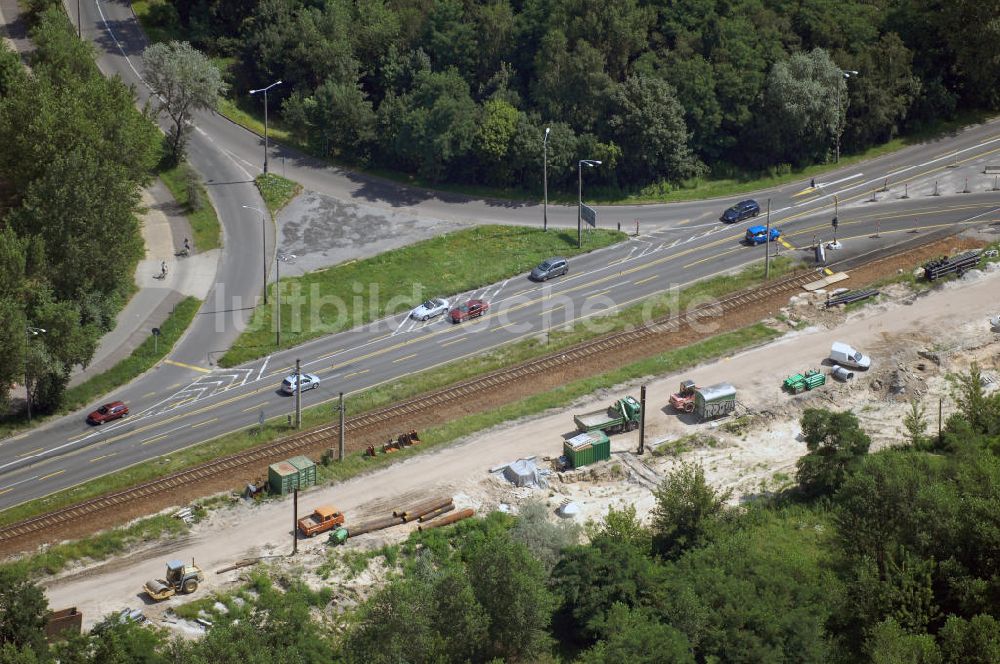 Luftaufnahme POTSDAM - Größstes Potsdamer Verkehrsprojekt, die Sanierung der Humboldtbrücke