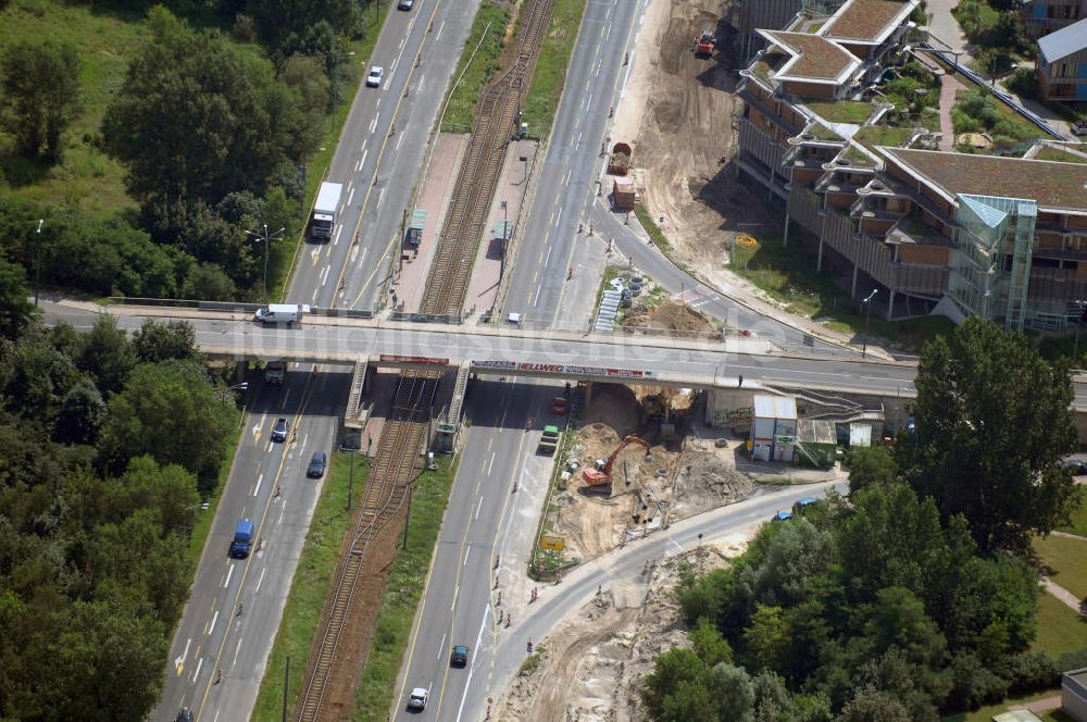 Luftaufnahme POTSDAM - Größstes Potsdamer Verkehrsprojekt, die Sanierung der Humboldtbrücke