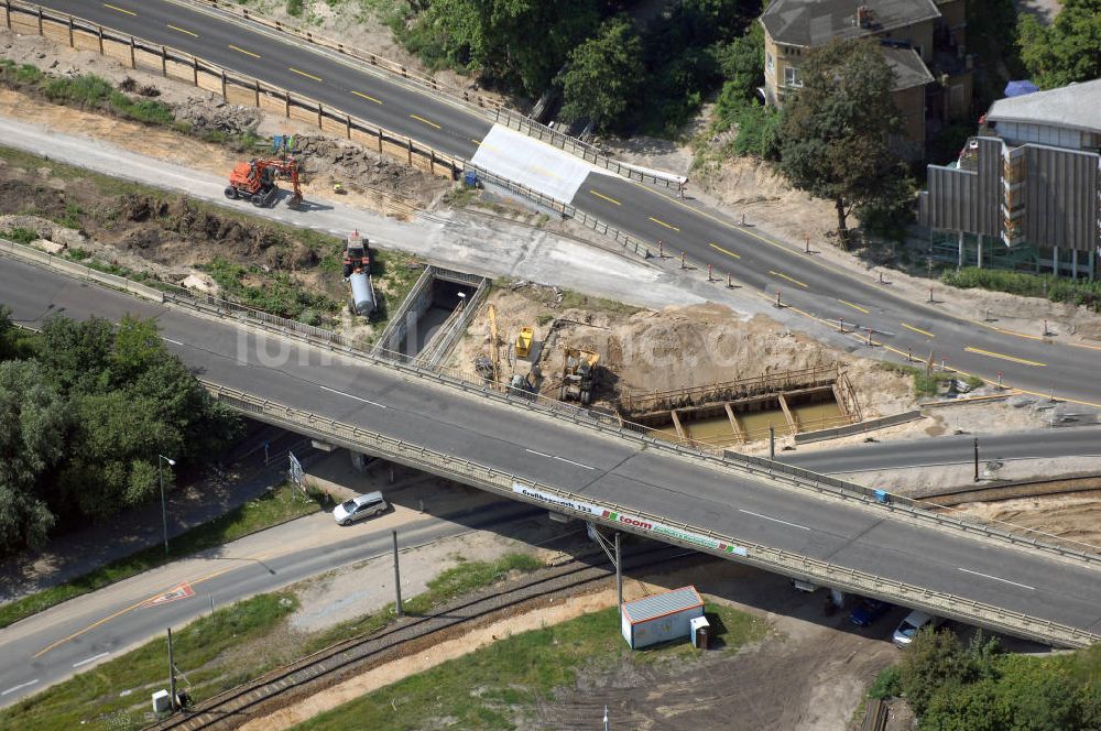 Luftaufnahme POTSDAM - Größstes Potsdamer Verkehrsprojekt, die Sanierung der Humboldtbrücke