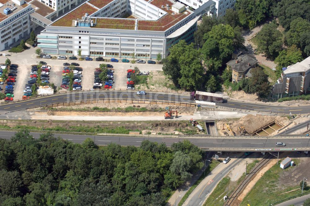 POTSDAM aus der Vogelperspektive: Größstes Potsdamer Verkehrsprojekt, die Sanierung der Humboldtbrücke