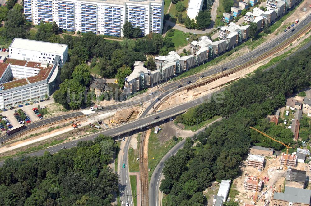 Luftbild POTSDAM - Größstes Potsdamer Verkehrsprojekt, die Sanierung der Humboldtbrücke