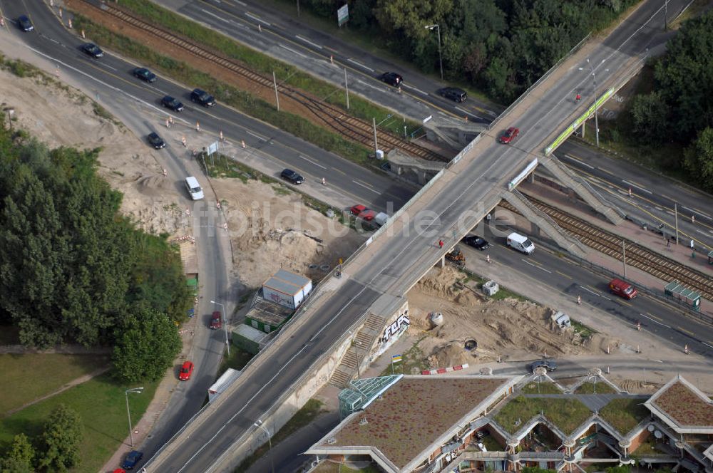 Luftbild POTSDAM - Größstes Potsdamer Verkehrsprojekt, die Sanierung der Humboldtbrücke