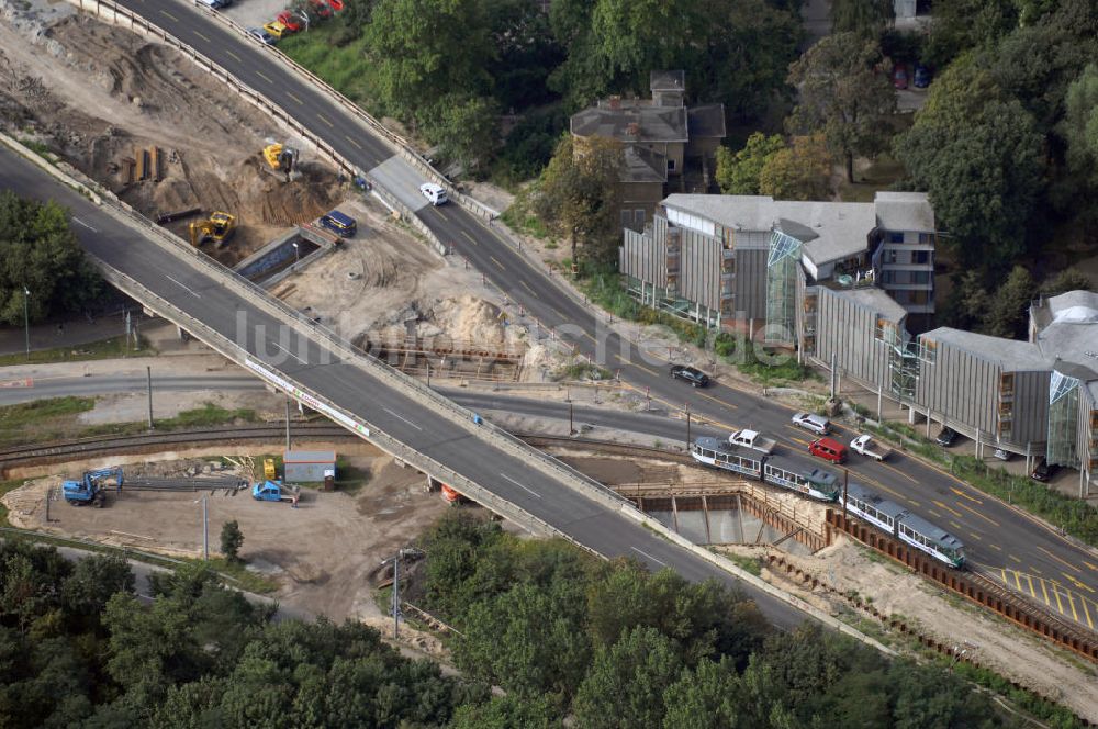 POTSDAM aus der Vogelperspektive: Größstes Potsdamer Verkehrsprojekt, die Sanierung der Humboldtbrücke