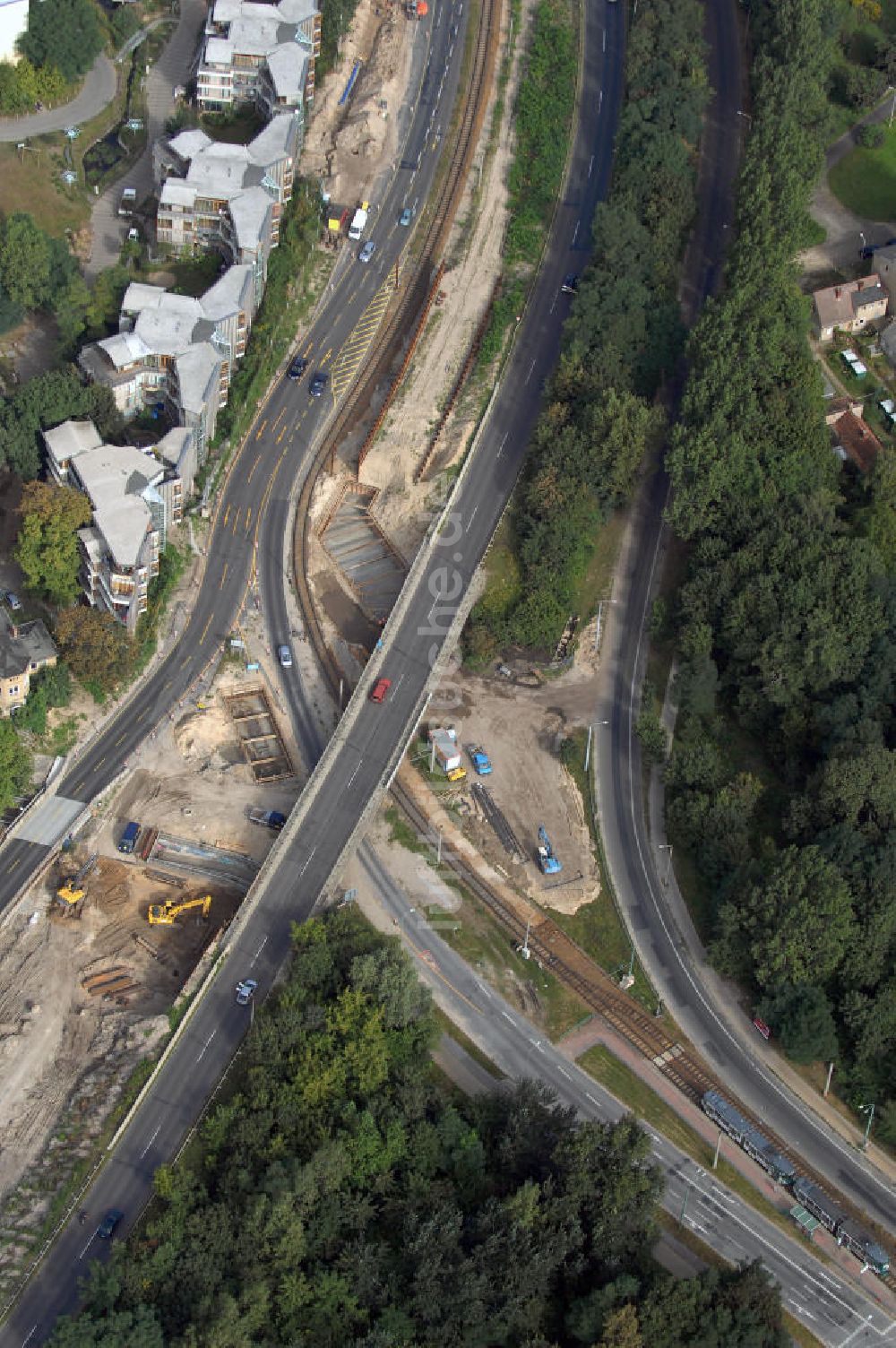 POTSDAM aus der Vogelperspektive: Größstes Potsdamer Verkehrsprojekt, die Sanierung der Humboldtbrücke