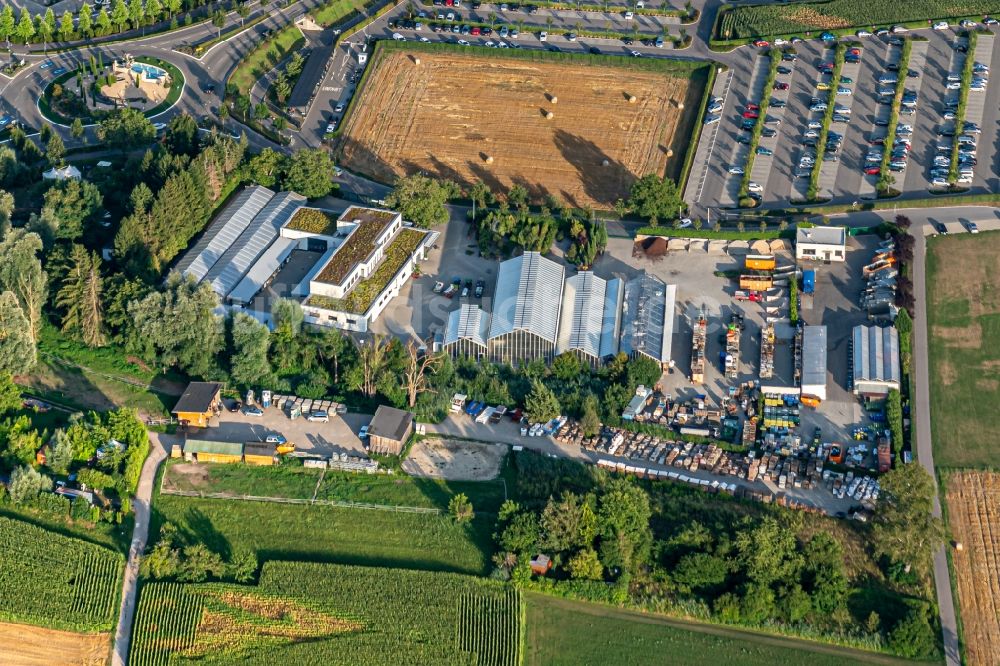 Rust von oben - Gärtnerei des Europa-Park in Rust im Bundesland Baden-Württemberg, Deutschland