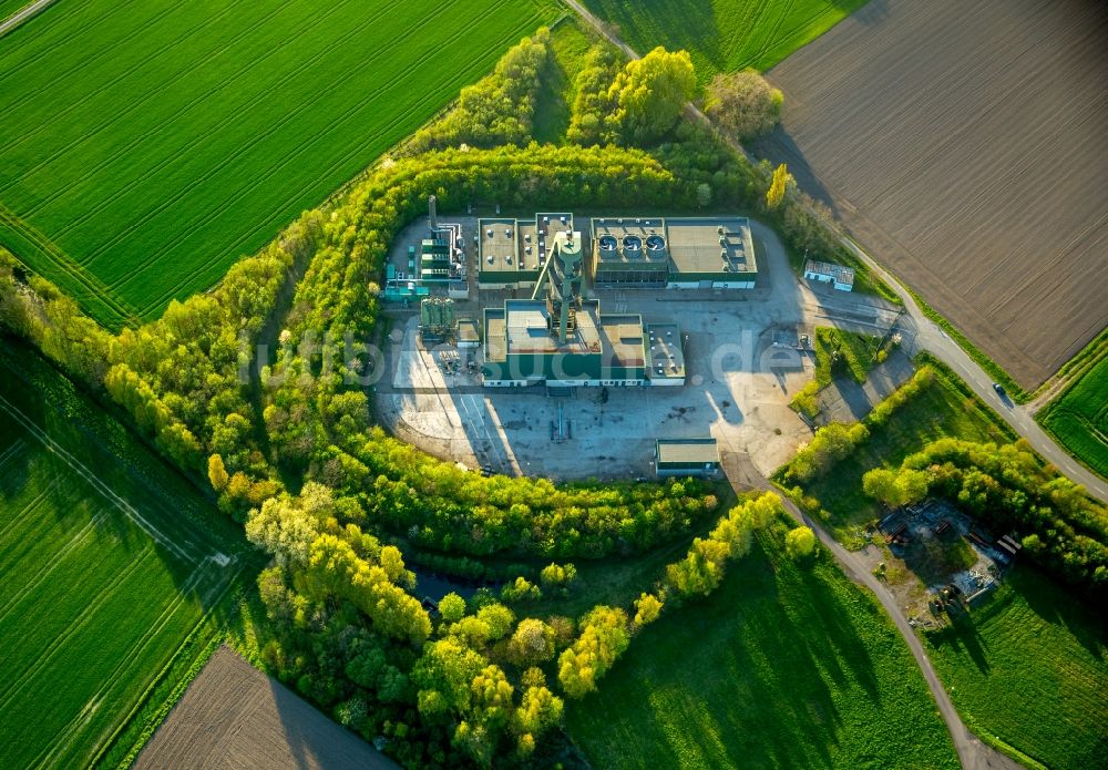 Hamm aus der Vogelperspektive: Grubengasanlage auf dem Gelände des ehemaligen Schacht Lerche im Ortsteil Lerche in Hamm im Bundesland Nordrhein-Westfalen