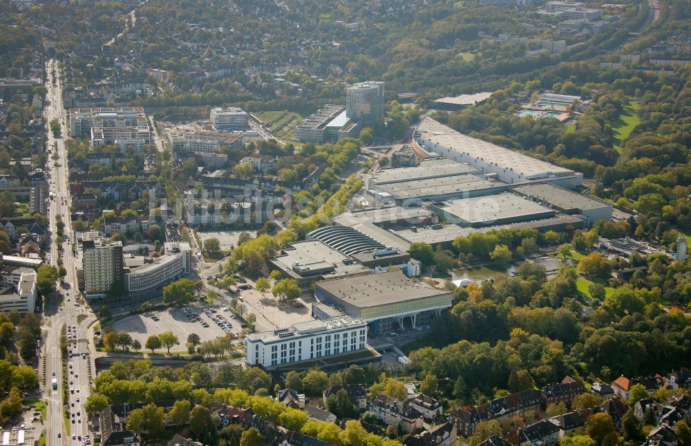 Essen OT Rüttenscheid aus der Vogelperspektive: Gruga - Komplex im Stadtteil Rüttenscheid in Essen im Bundesland Nordrhein-Westfalen