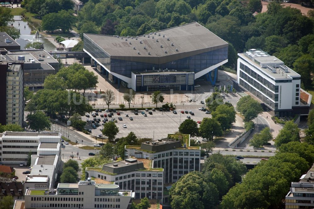 Luftbild Essen OT Rüttenscheid - Grugahalle im Stadtteil Rüttenscheid in Essen im Bundesland Nordrhein-Westfalen