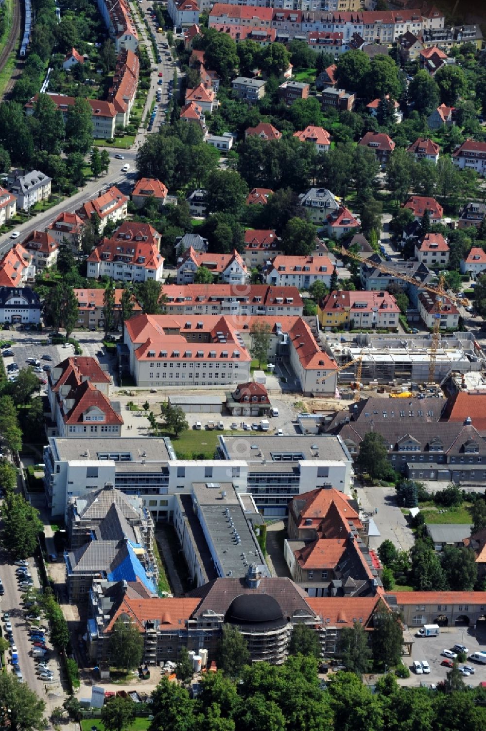 Luftaufnahme Rostock - Grundsanierung der Chirurgischen Klinik Rostock im Bundesland Mecklenburg-Vorpommern