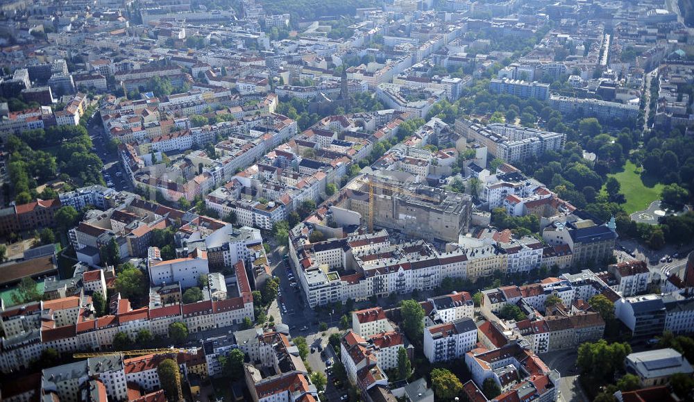 Berlin von oben - Grundstück Ecke Brunnenstraße / Anklamer Straße im Prenzlauer Berg