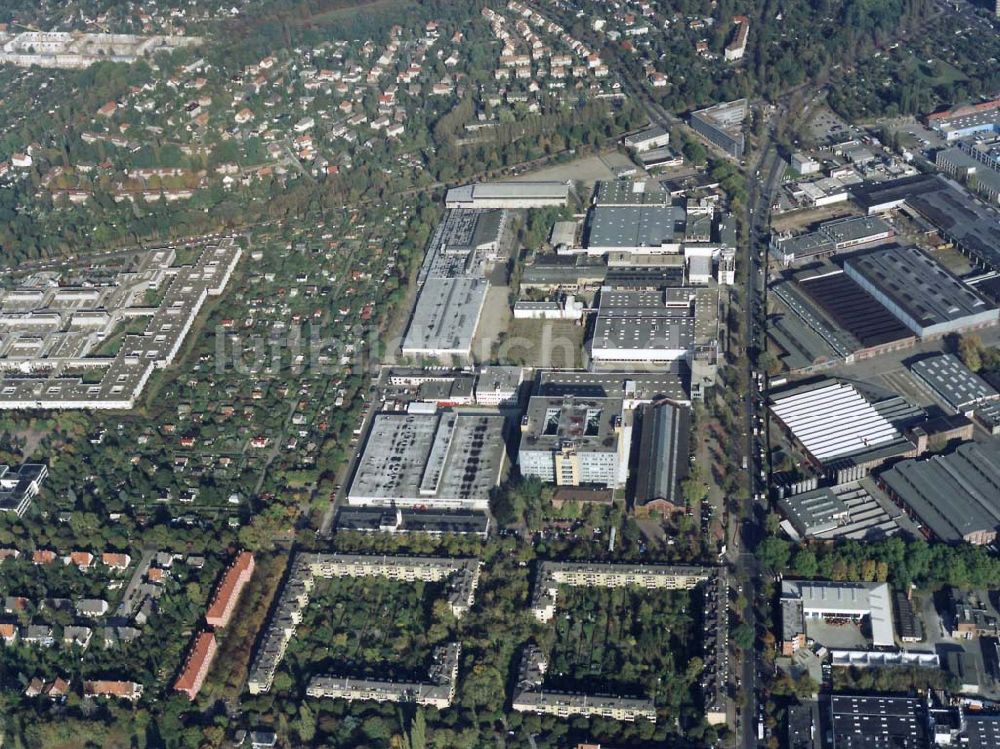 Luftaufnahme Berlin-Borsigwalde - Grundstück der GEBAU-Aktiengesellschaft an der Holzhauser Straße in Berlin-Borsigwalde