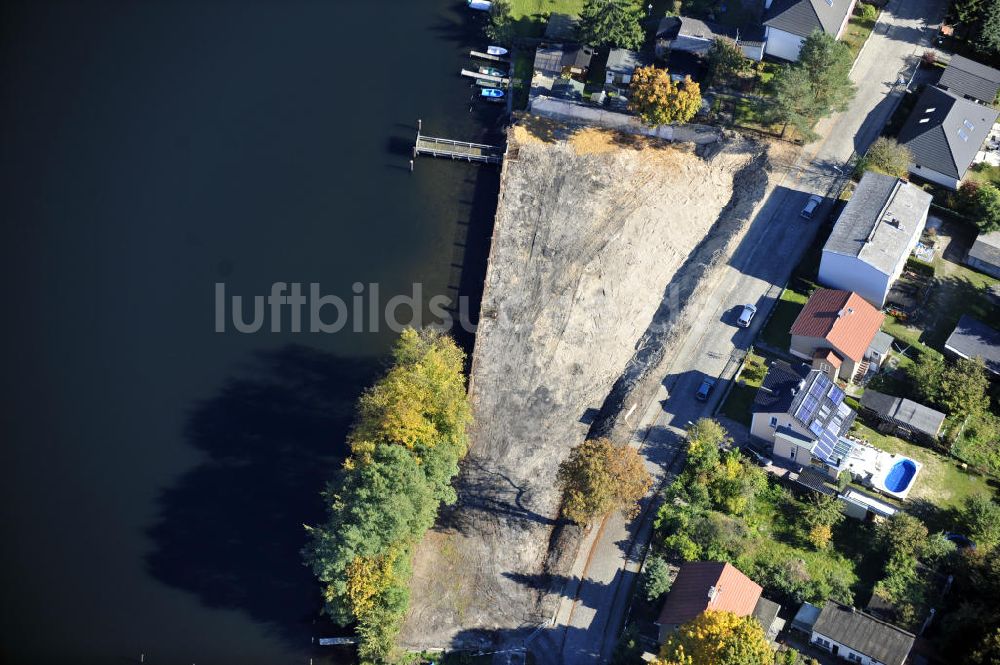 Grünheide von oben - Grundstück / property in Grünheide / Fangschleuse