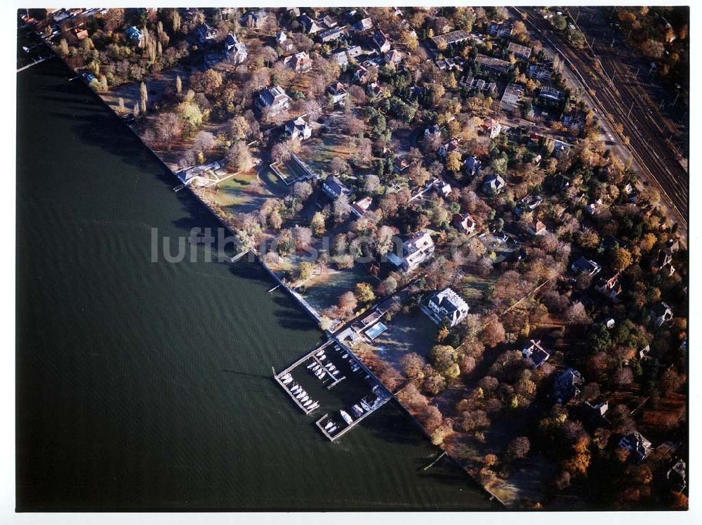 Luftbild Berlin - Wannsee - Grundstück Am Sandwerder 21-23 am Großen Wannsee in Berlin.