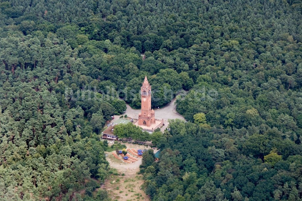 Luftbild Berlin - Grunewaldturm im Berliner Grunewald