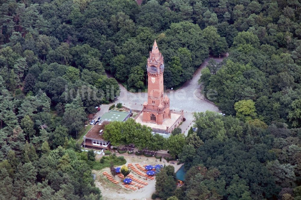 Luftaufnahme Berlin - Grunewaldturm im Berliner Grunewald