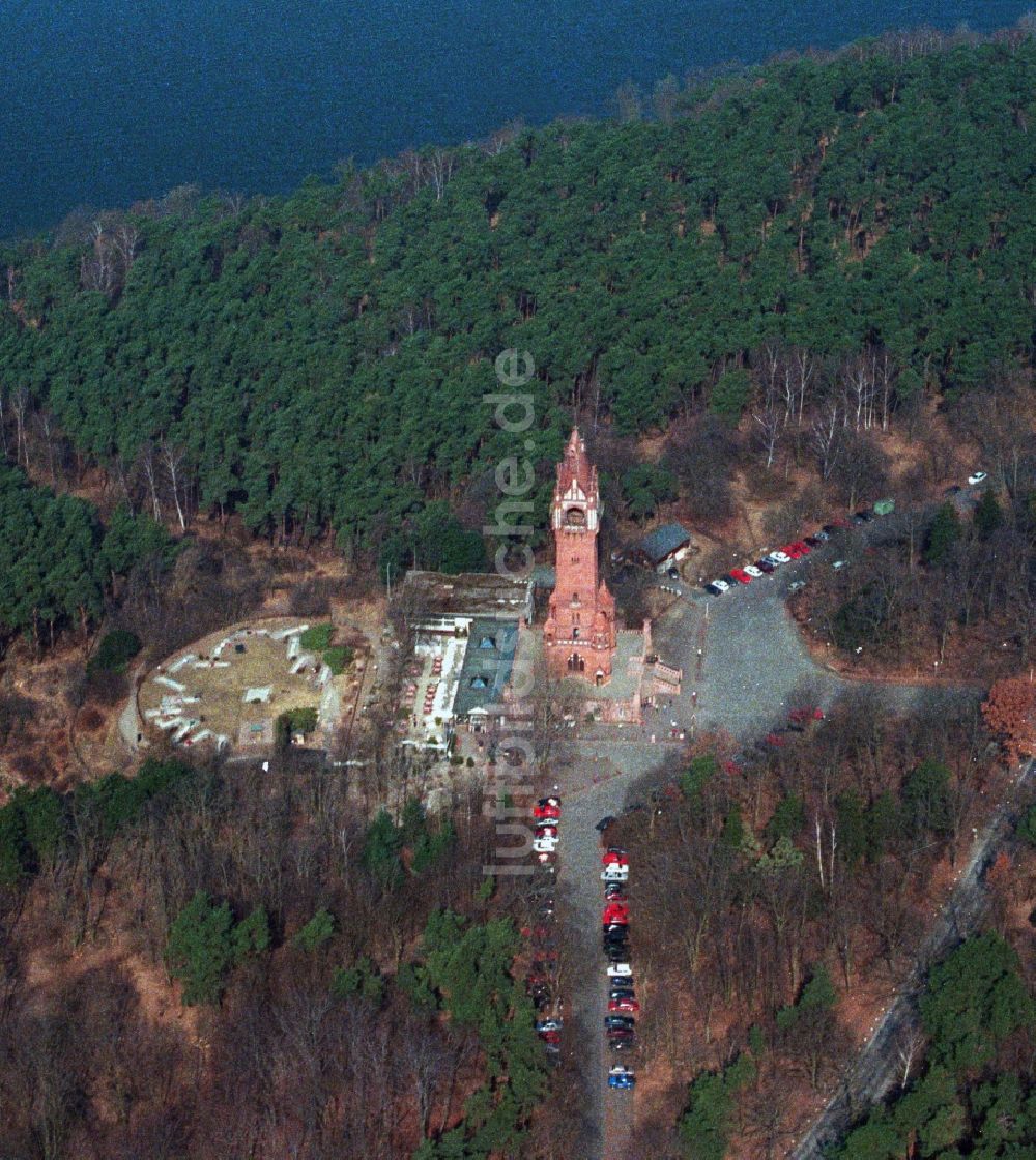 Luftaufnahme Berlin - Grunewaldturm im Berliner Grunewald