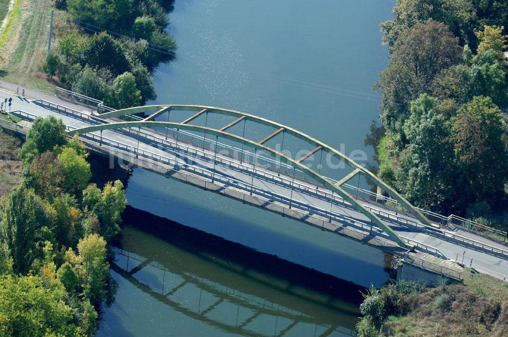 GÜSEN aus der Vogelperspektive: Güsener Straßenbrücke