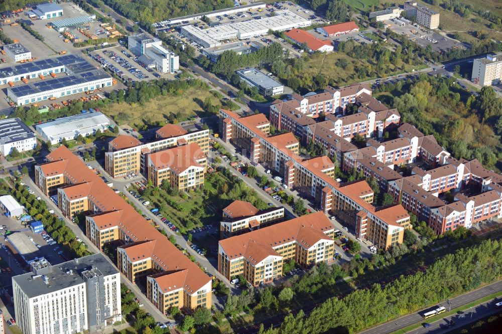 Berlin aus der Vogelperspektive: GSG-Gewerbepark in der Wolfener Straße im Bezirk Marzahn-Hellersdorf in Berlin