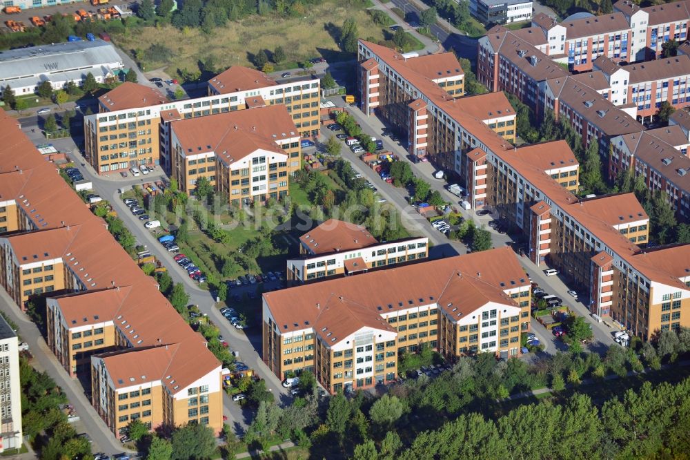 Luftbild Berlin - GSG-Gewerbepark in der Wolfener Straße im Bezirk Marzahn-Hellersdorf in Berlin