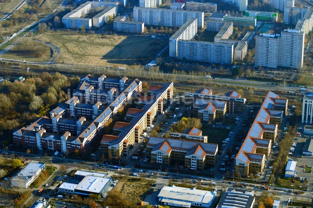 Luftbild Berlin - GSG-Gewerbepark in der Wolfener Straße im Bezirk Marzahn-Hellersdorf in Berlin