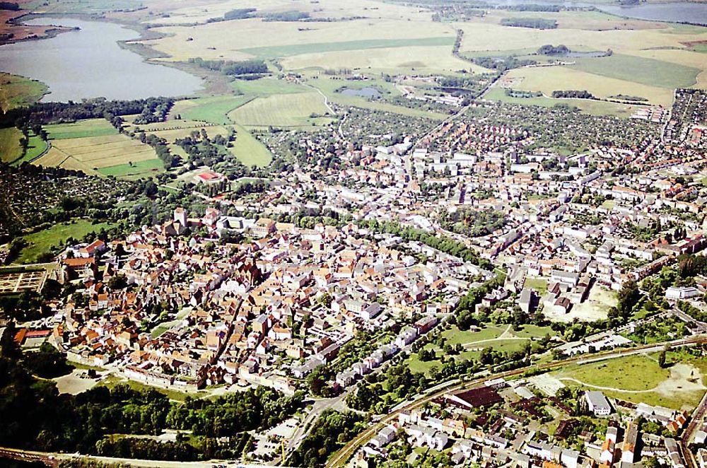 Luftbild Güstrow - Güstrow / Mecklenburg Vorpommern Stadtzentrum und historischer Altstadtkern