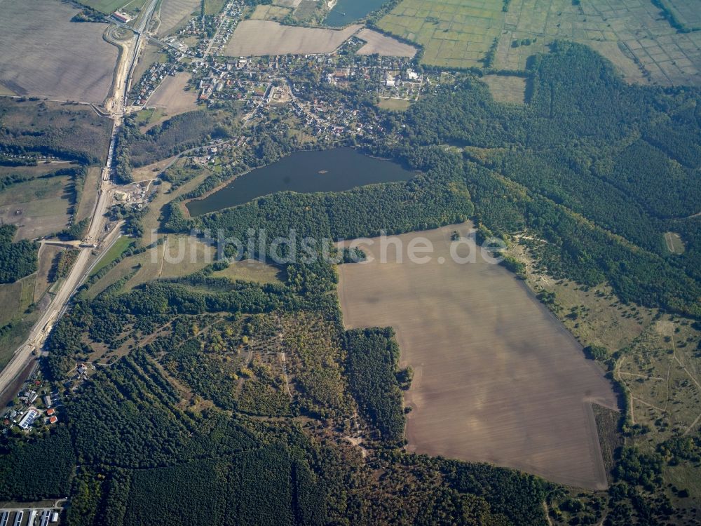 Luftaufnahme Stahnsdorf - Güterfelder Haussee in Stahnsdorf im Bundesland Brandenburg