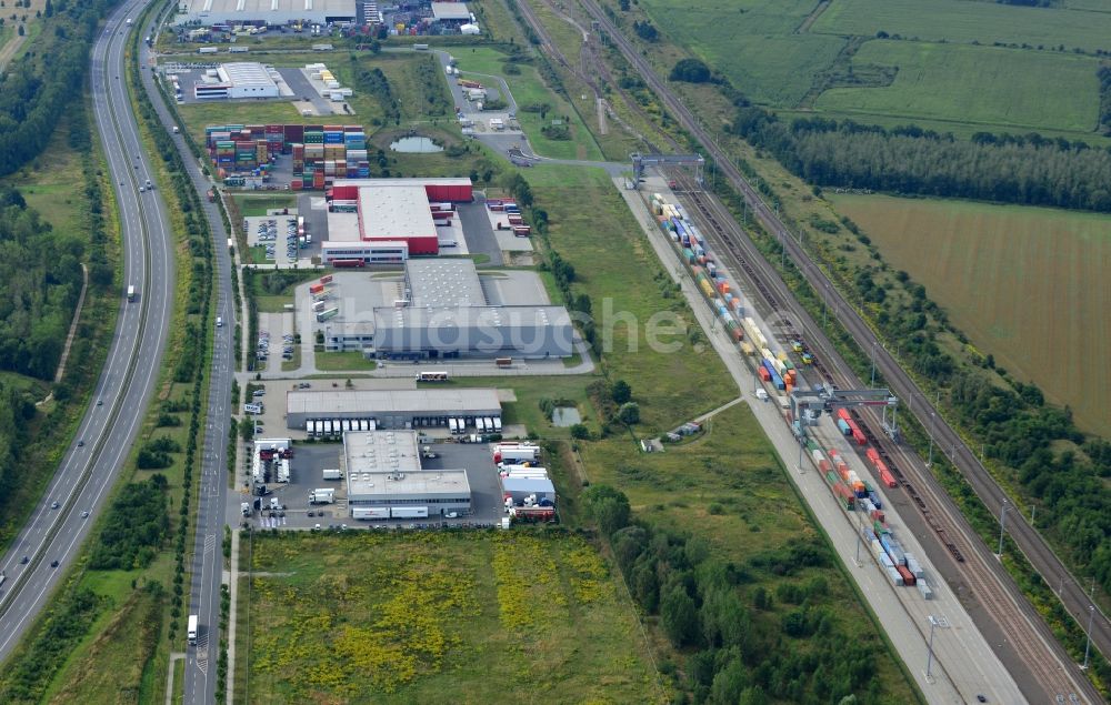 Luftaufnahme Großbeeren - Güterverkehrszentrum Berlin Süd Großbeeren im Bundesland Brandenburg