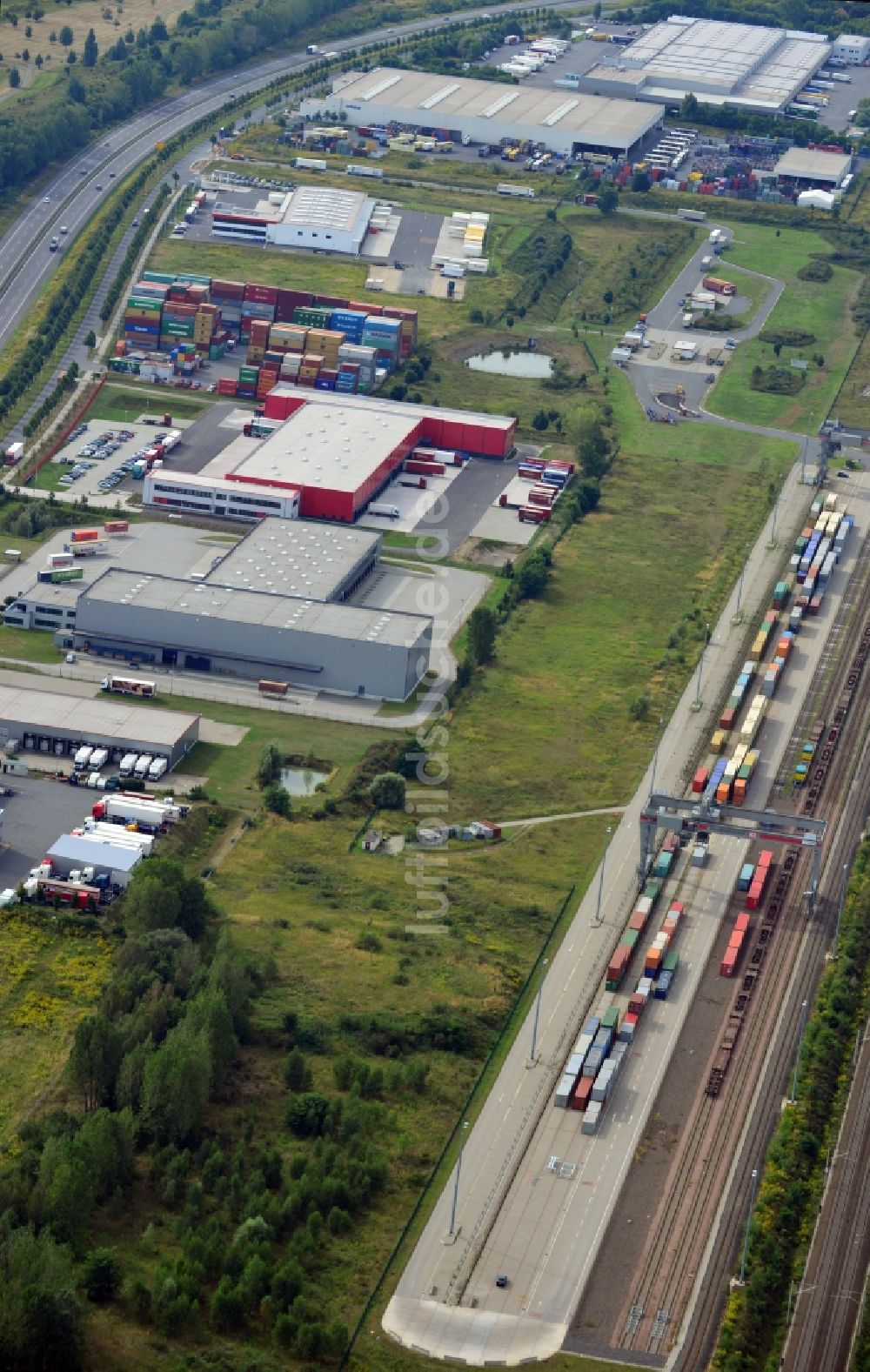 Großbeeren aus der Vogelperspektive: Güterverkehrszentrum Großbeeren im Bundesland Brandenburg