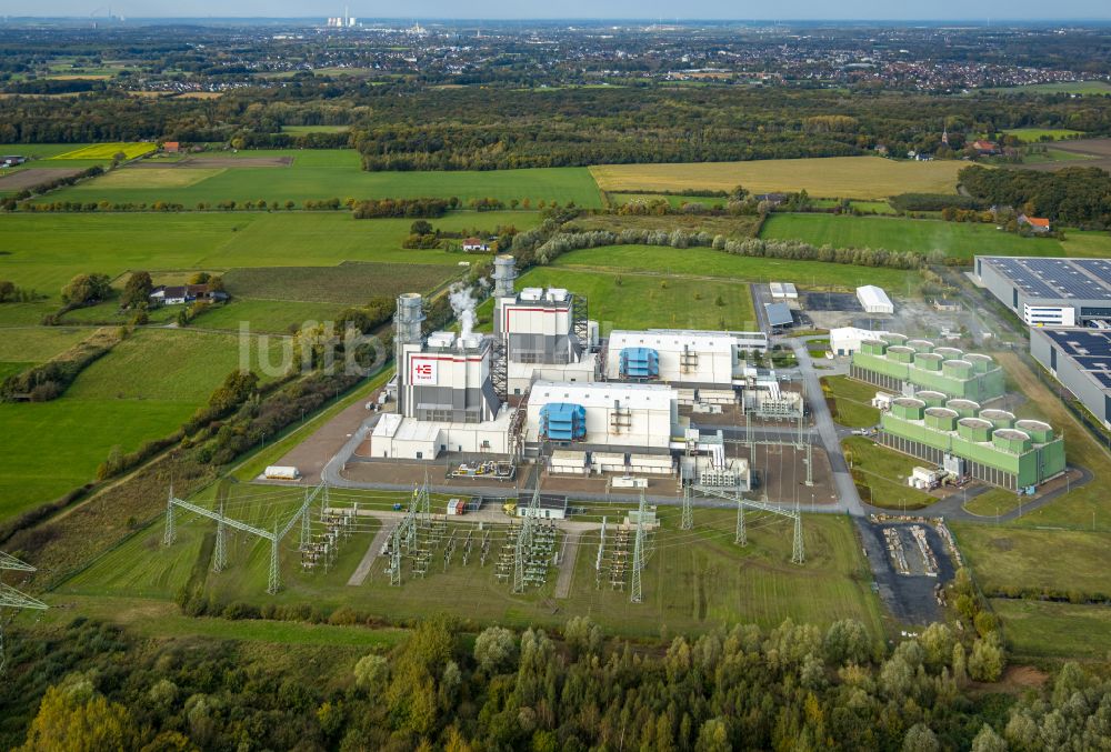 Luftbild Hamm - GuD Kraftwerk mit Gas- und Dampfturbinenanlagen im Ortsteil Uentrop in Hamm im Bundesland Nordrhein-Westfalen, Deutschland