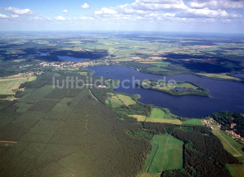 Lindow aus der Vogelperspektive: Gudelacksee bei Lindow in Brandenburg