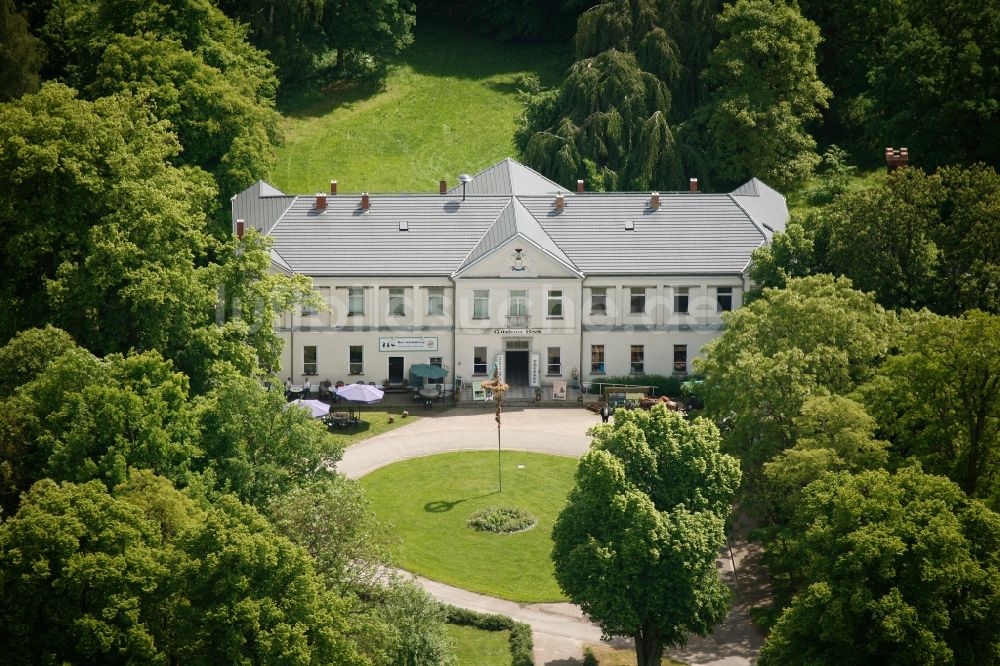 Rechlin OT Boek aus der Vogelperspektive: Gutshaus Boek in Rechlin im Bundesland Mecklenburg-Vorpommern