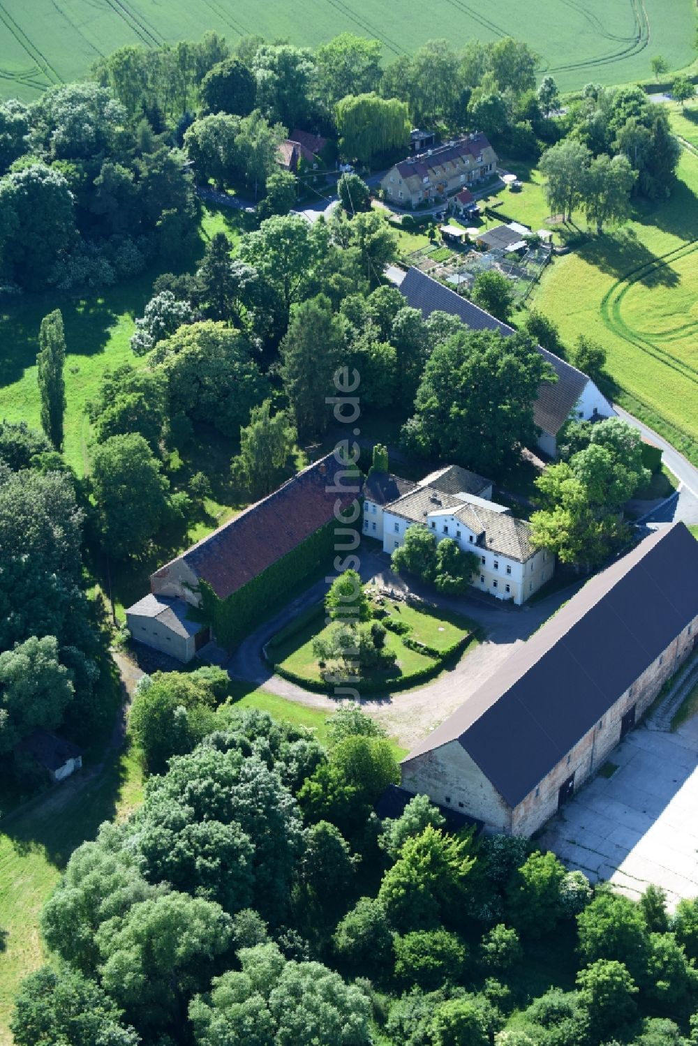 Luftbild Gödelitz - Gutshaus und Landgut Gut Gödelitz in Gödelitz im Bundesland Sachsen, Deutschland