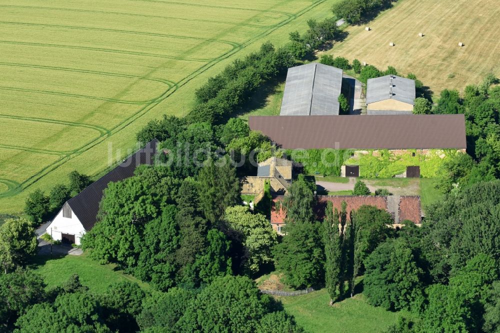 Luftaufnahme Mochau - Gutshaus und Landgut Gut Gödelitz in Mochau im Bundesland Sachsen, Deutschland