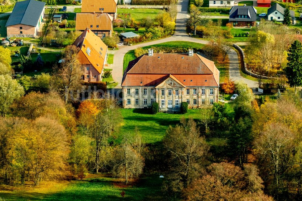 Luftaufnahme Ankershagen OT Rumpshagen - Gutshaus Rumpshagen in Ankershagen im Bundesland Mecklenburg-Vorpommern