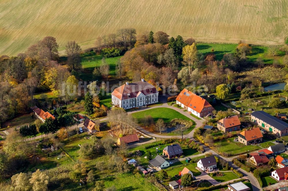 Ankershagen OT Rumpshagen aus der Vogelperspektive: Gutshaus Rumpshagen in Ankershagen im Bundesland Mecklenburg-Vorpommern