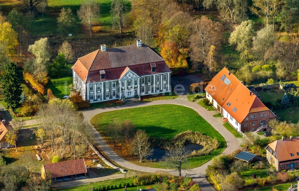 Luftbild Ankershagen OT Rumpshagen - Gutshaus Rumpshagen in Ankershagen im Bundesland Mecklenburg-Vorpommern