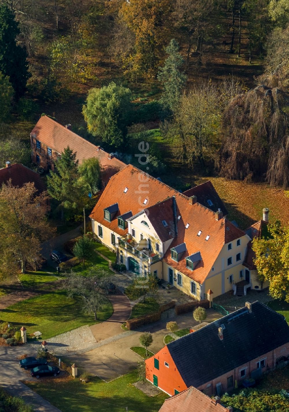 Vipperow OT Solzow von oben - Gutshaus Solzow in Vipperow im Bundesland Mecklenburg-Vorpommern