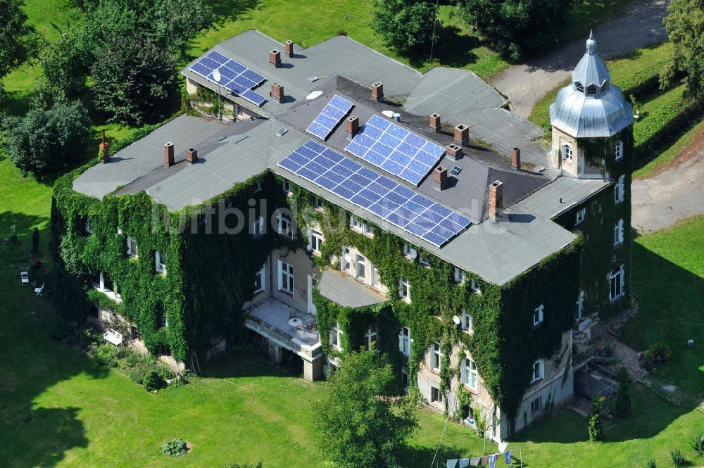 Wesselstorf aus der Vogelperspektive: Gutshaus Wesselstorf bei Tessin