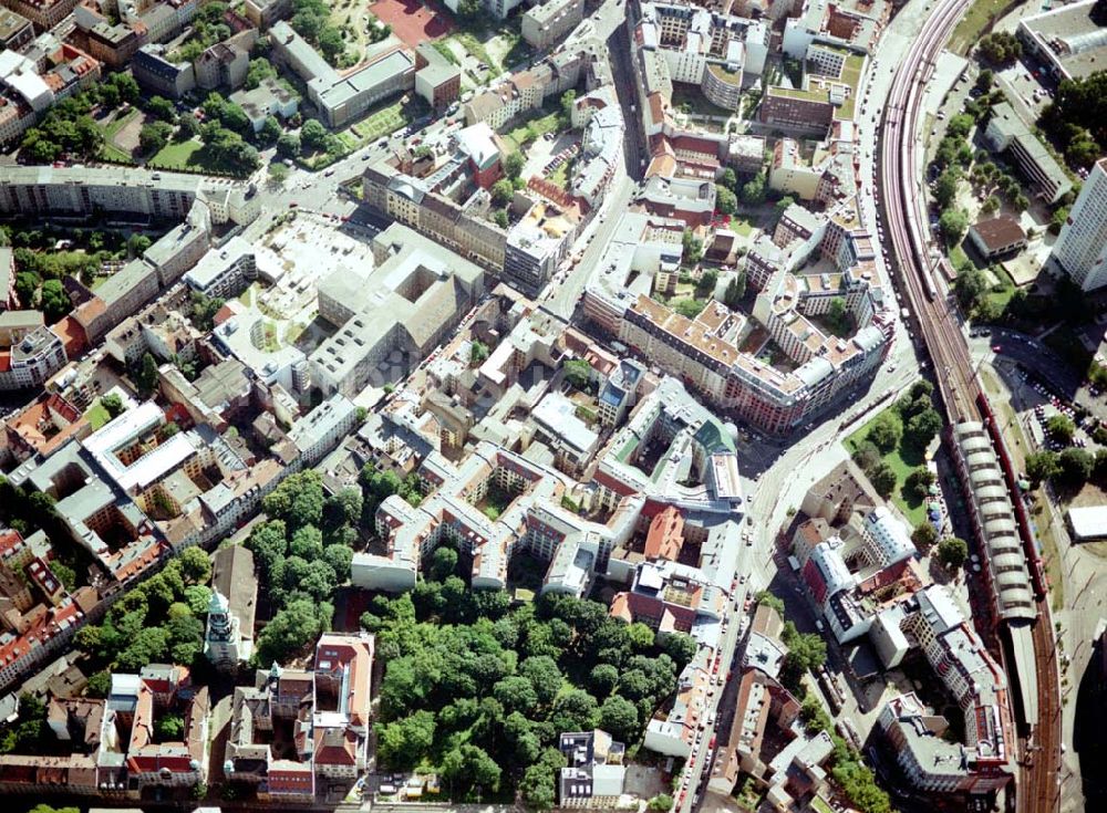 Luftaufnahme Berlin - Hackesche Höfe an der Rosenthaler Straße 40 / 41 in Berlin - Mitte