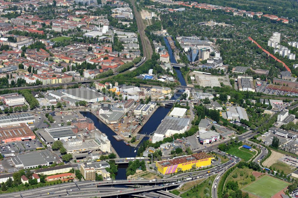 Luftaufnahme Berlin Neukölln - Hafen Berlin-Neukölln