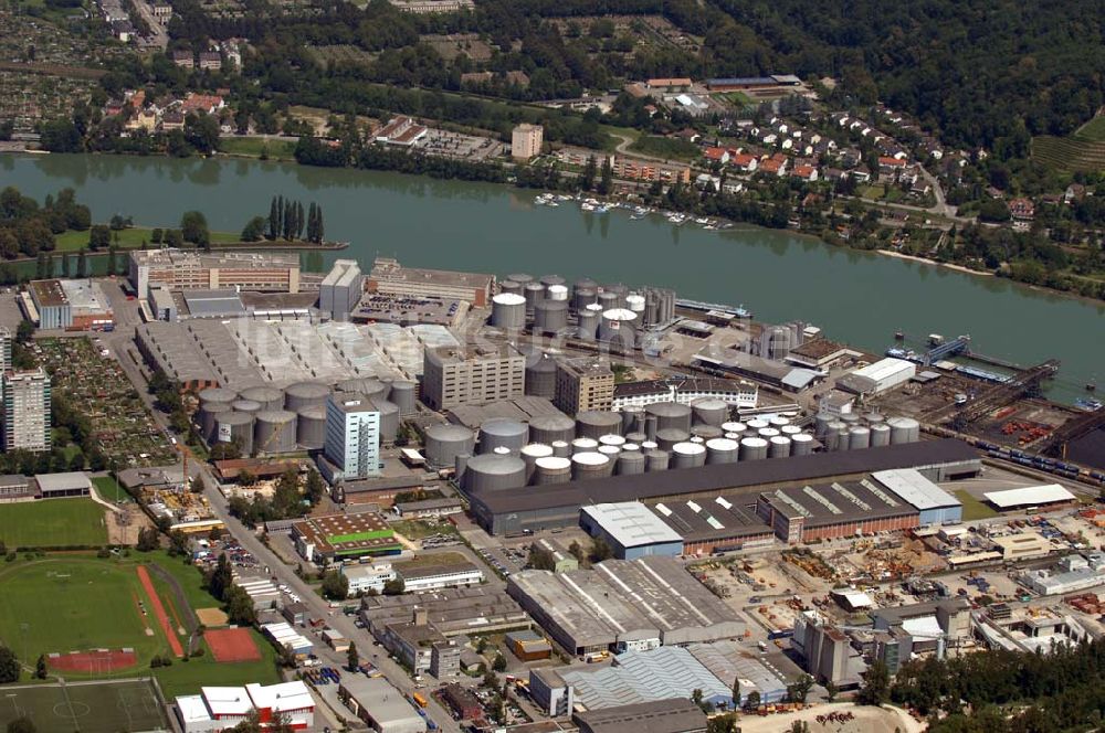 BASEL von oben - Hafen von Birsfelden (Basel)